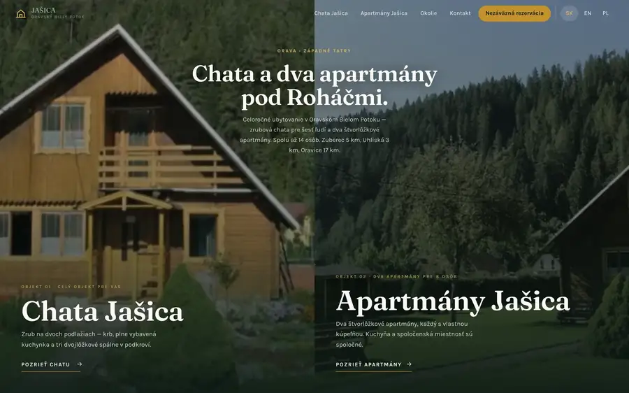 Web Ubytovanie Jašica