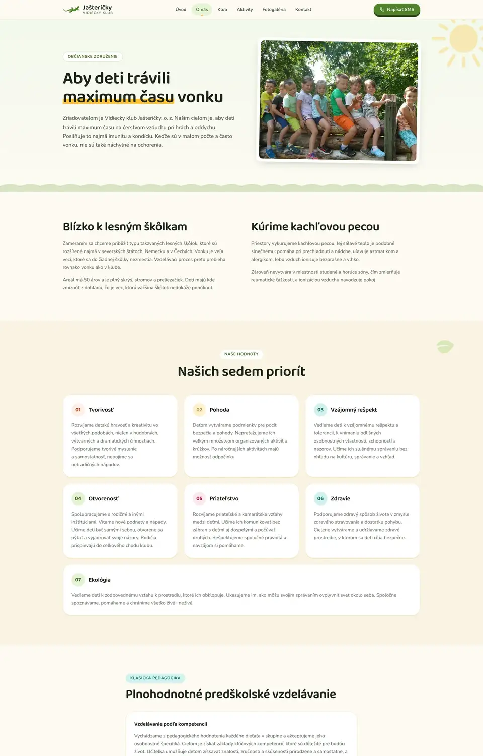 Podstránka webu Jašteričky