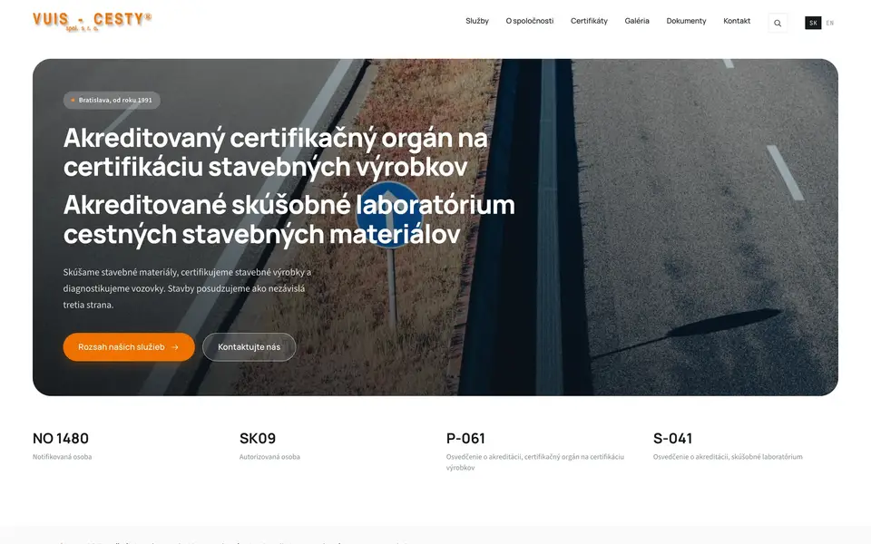 Web VUIS Cesty